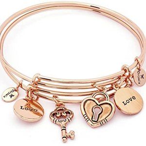 Chrysalis Love Brass Rose Plated Expandable Bangle